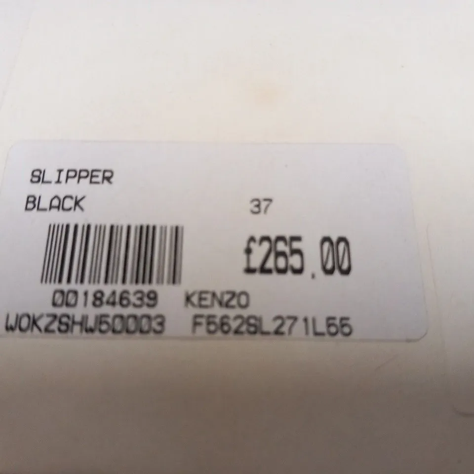 BOXED PAIR OF KENZO SLIPPER BLACK SIZE 37