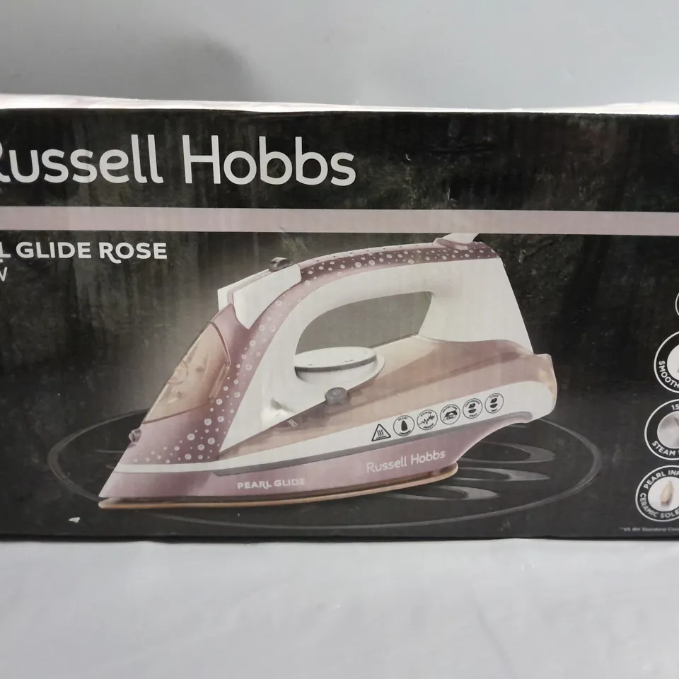 BOXED RUSSELL HOBBS PEARL GLIDE ROSE 2600W IRON