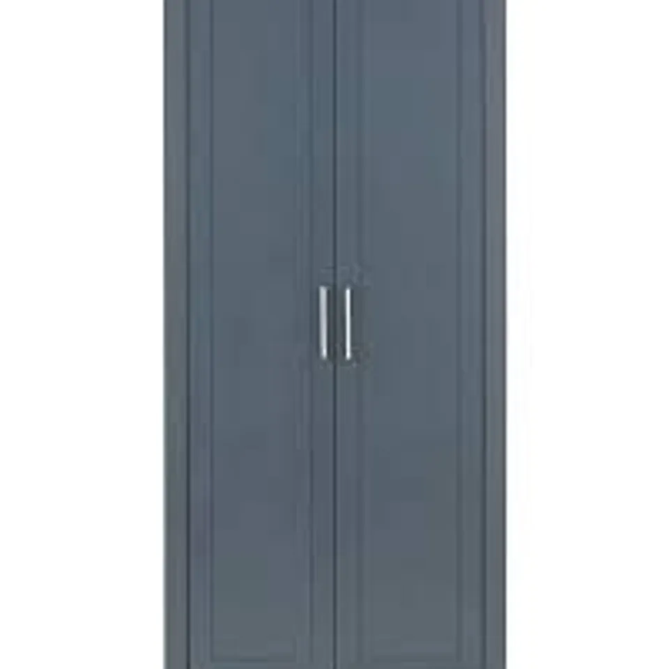 BOXED LANCASTER 2 DOOR WARDROBE - SLATE BLUE (2 BOXES)