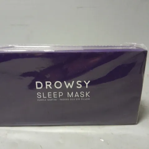 SEALED DROWSY PURPLE MARTINI PADDED SILK EYE PILLOW