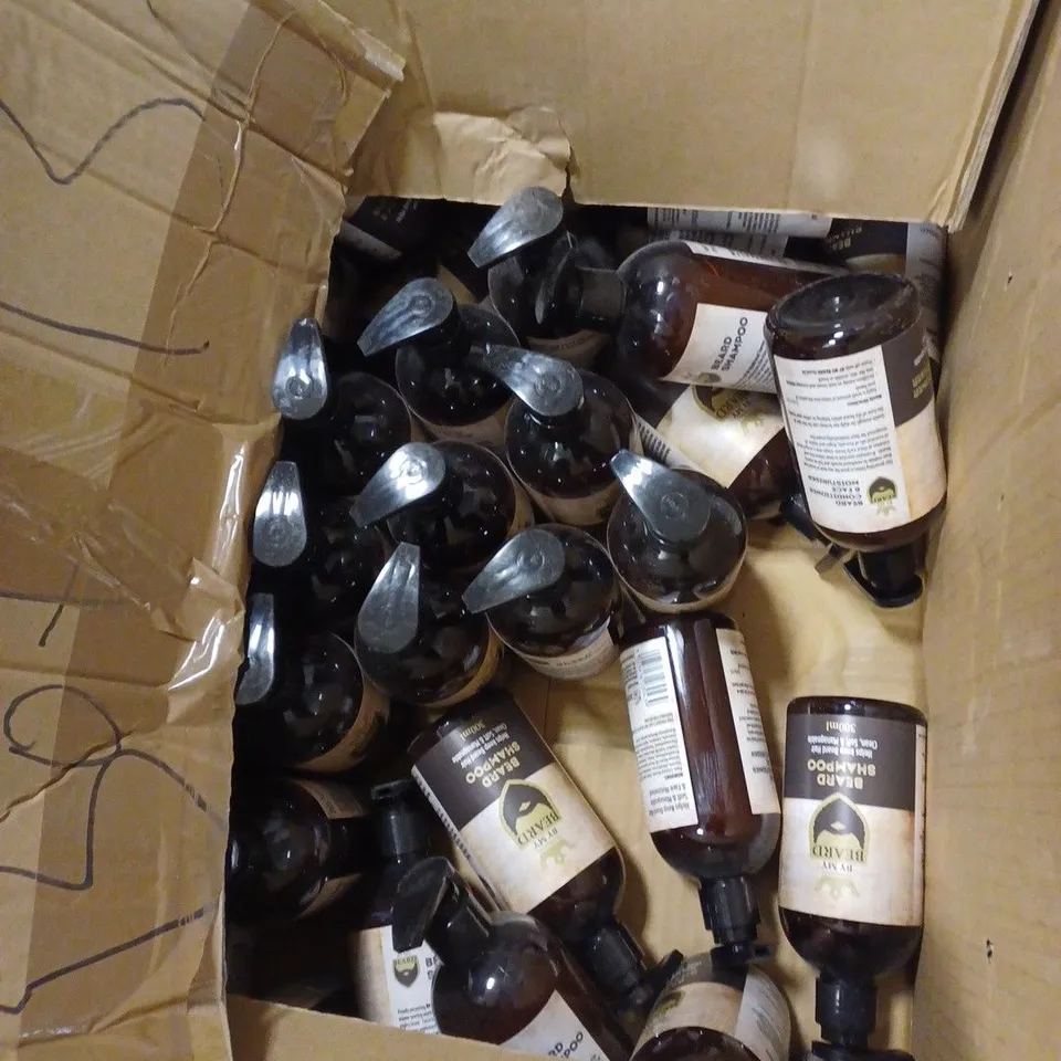 BOX OF ASSORTED BEARD SHAMPOO 
