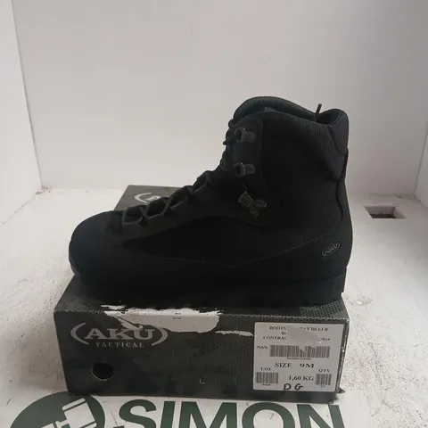 AKU TACTICAL BOOTS – BLACK, SIZE 9M