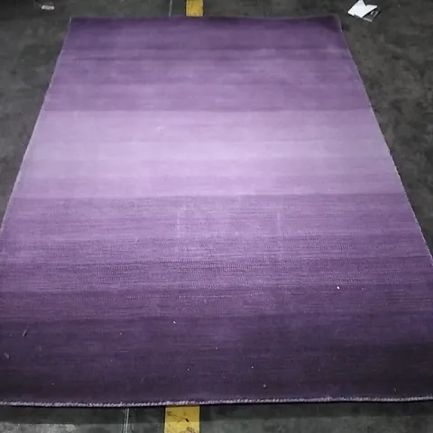 HAND LOOMED WOOL PURPLE RUG APPROXIMATELY 160X230CM 