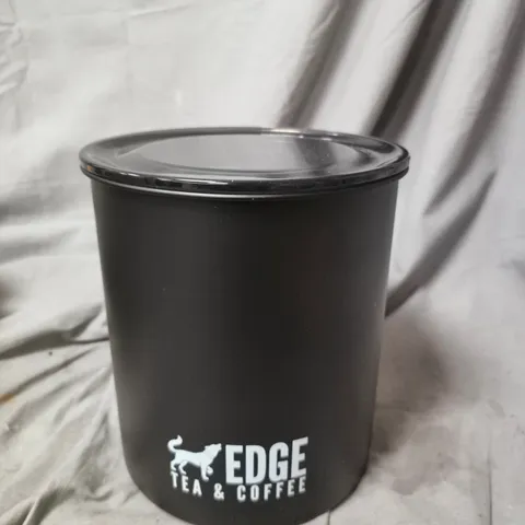 AIRSCAPE EDGE TEA & COFFEE CANISTER – MATTE BLACK LARGE GALVANIZED STEEL STORAGE CANISTER