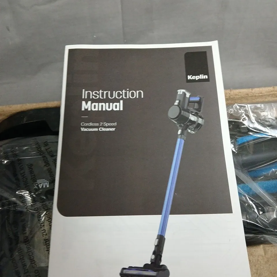 KEPLIN 2-IN-1 CORDLESS VACUUM CLEANER – BOXED WITH INSTRUCTION MANUAL