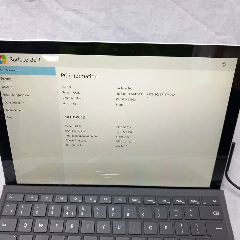 MICROSOFT SURFACE PRO 256GB