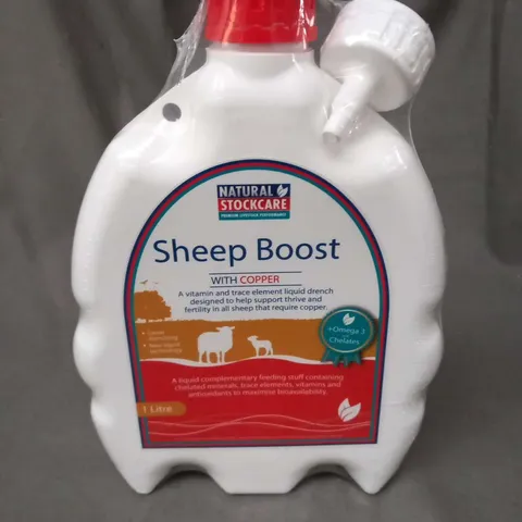 TWO BOTTLES OF NATURAL STOCKCARE SHEEP BOOST WITH COPPER 1 LITRE