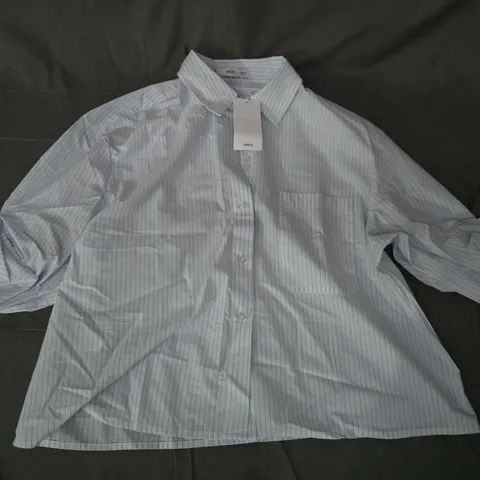 MNG STRIPED SHIRT IN LIGHT BLUE SIZE UK 10