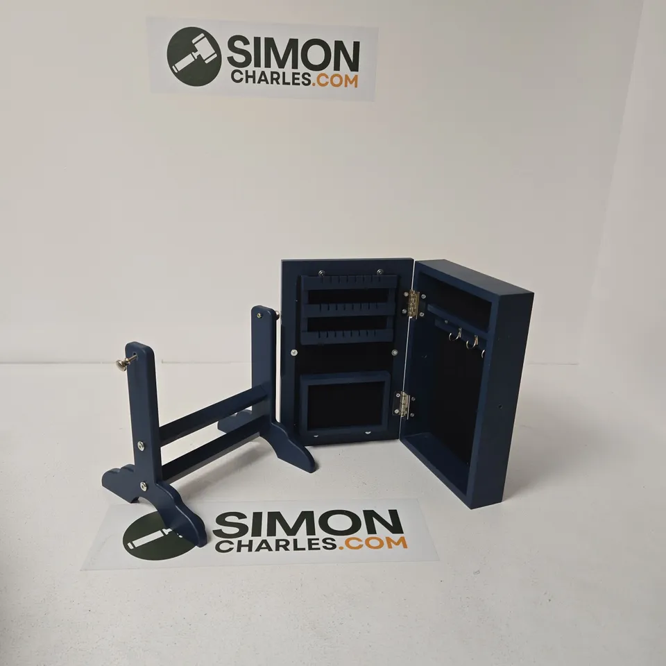 PORTABLE JEWELLERY CABINET WITH STANDING MIRROR