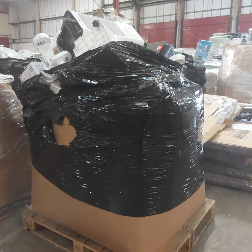 PALLET CONTAINING A VERY LARGE QUANTITY OF ASSORTED ITEMS INCLUDING: AIR FRYERS, FANS, AIR COOLERS, DAEWOO KETTLE ECT