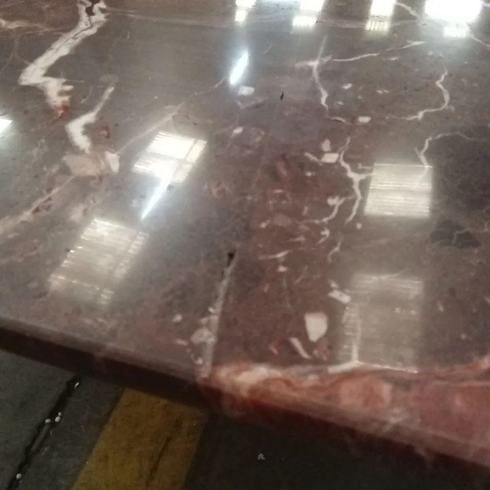 PONDUS COFFEE TABLE, REAL CHERRY MARBLE AND MANGO WOOD