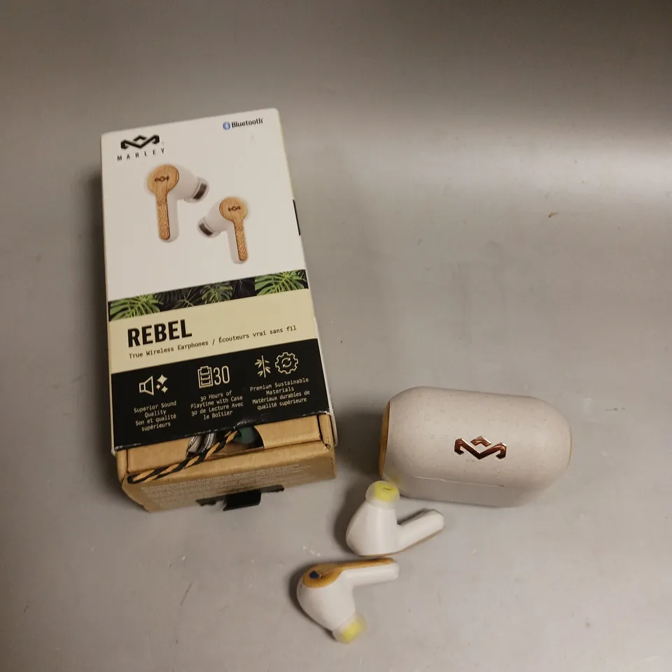 BOXED MARLEY REBEL WIRELESS EARPHONES 
