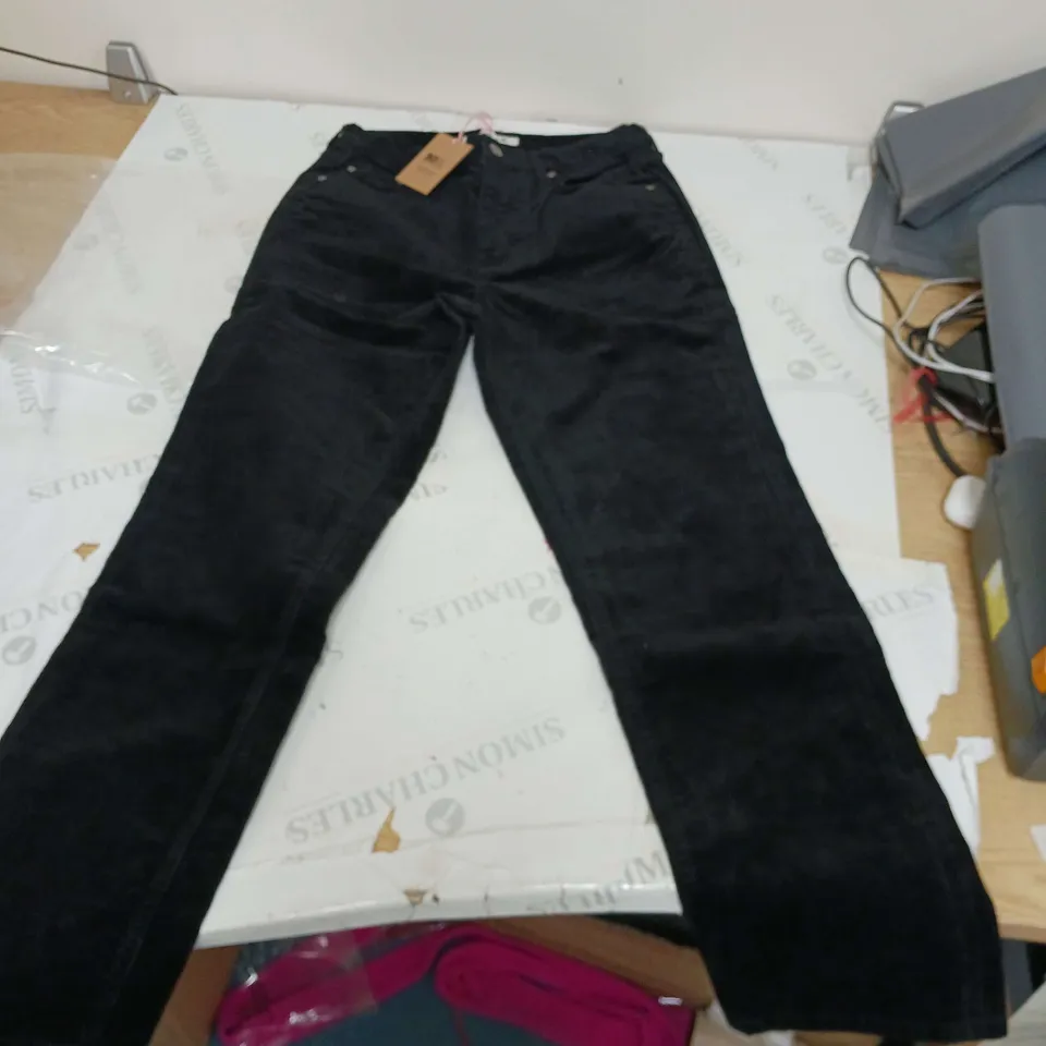 BODEN BLACK CHORD TROUSERS SIZE UK 8P 