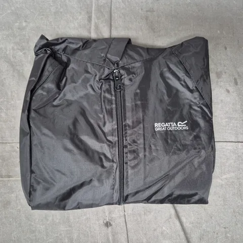 REGATTA KIDS RAIN JACKET IN BLACK SIZE 9-10 YEARS