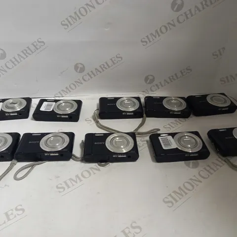 LOT OF 10 BLACK SONY CYBER-SHOT DSC-W810