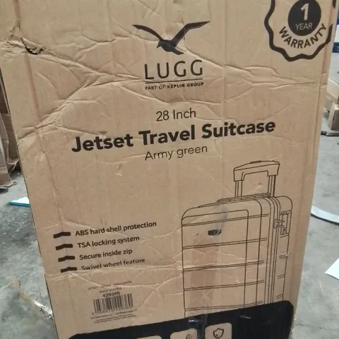 BOXED LUGG 28 JETSET TRAVEL SUITCASE ARMY GREEN 