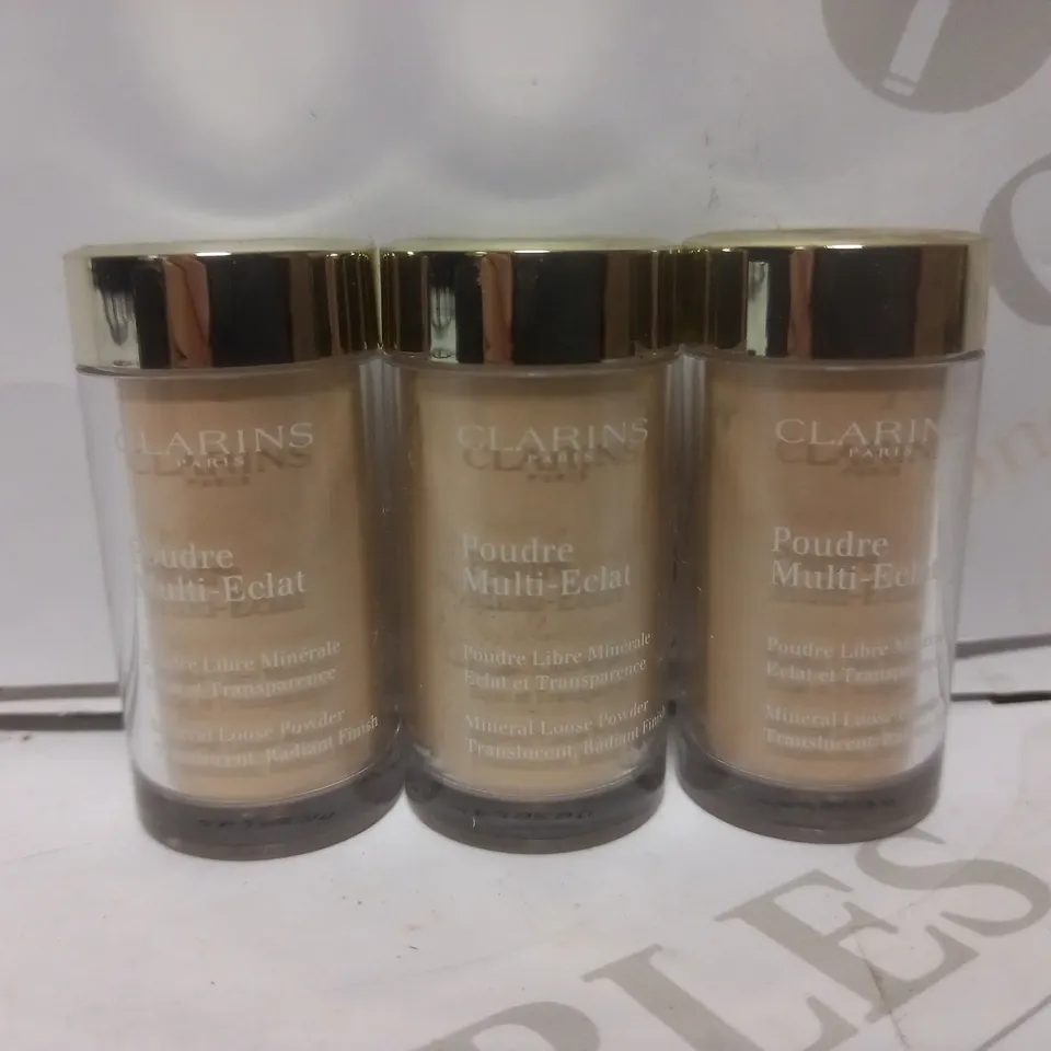 BOX OF APPROX 10 CLARINS POUDRE MULTI ECLAT MINERAL LOOSE POWDER - # 02 MEDIUM 5G FOUNDATION