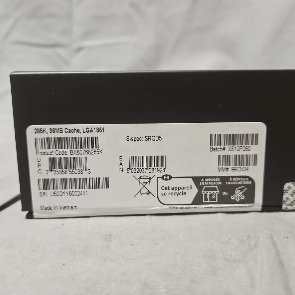 BOXED AND SEALED INTEL 24 CORE ULTRA 9 285K DESKTOP CPU/PROCESSOR 