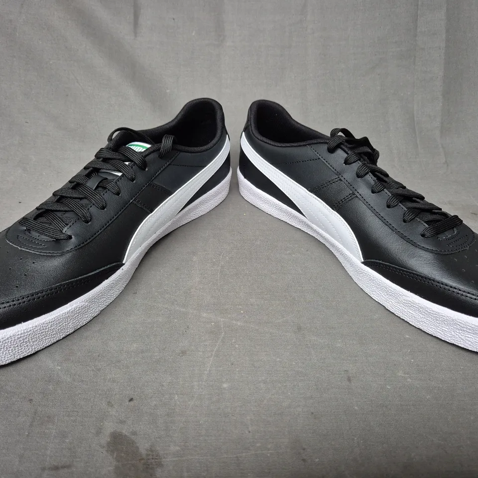 BRAND NEW BOXED PAIR OF PUMA OSLO VULC SHOES IN BLACK/WHITE UK SIZE 12