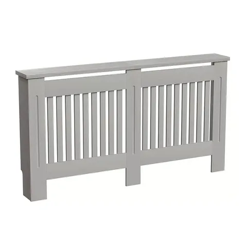 BOXED NEO LARGE GREY DECORATIVE WOODEN RADIATOR COVER (1 BOX)