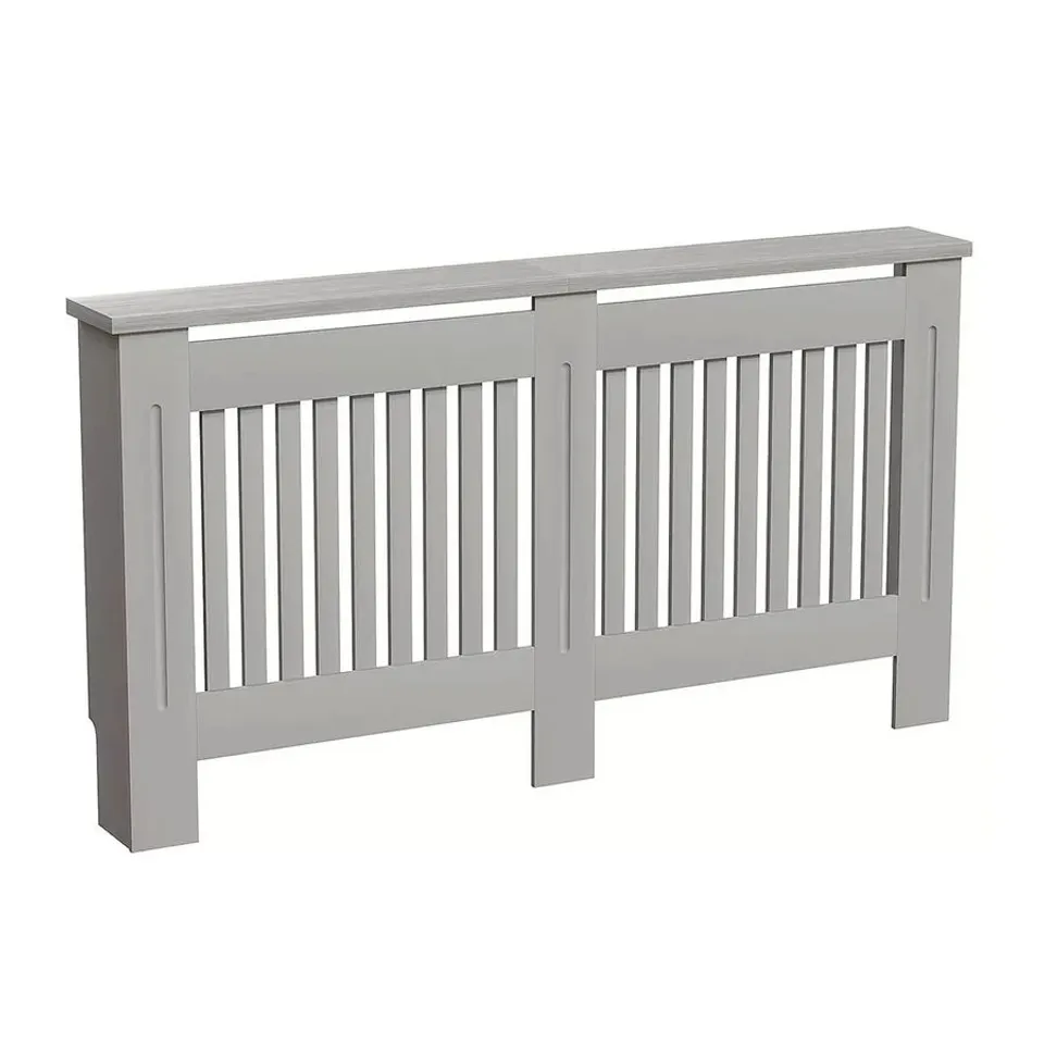 BOXED NEO LARGE GREY DECORATIVE WOODEN RADIATOR COVER (1 BOX)
