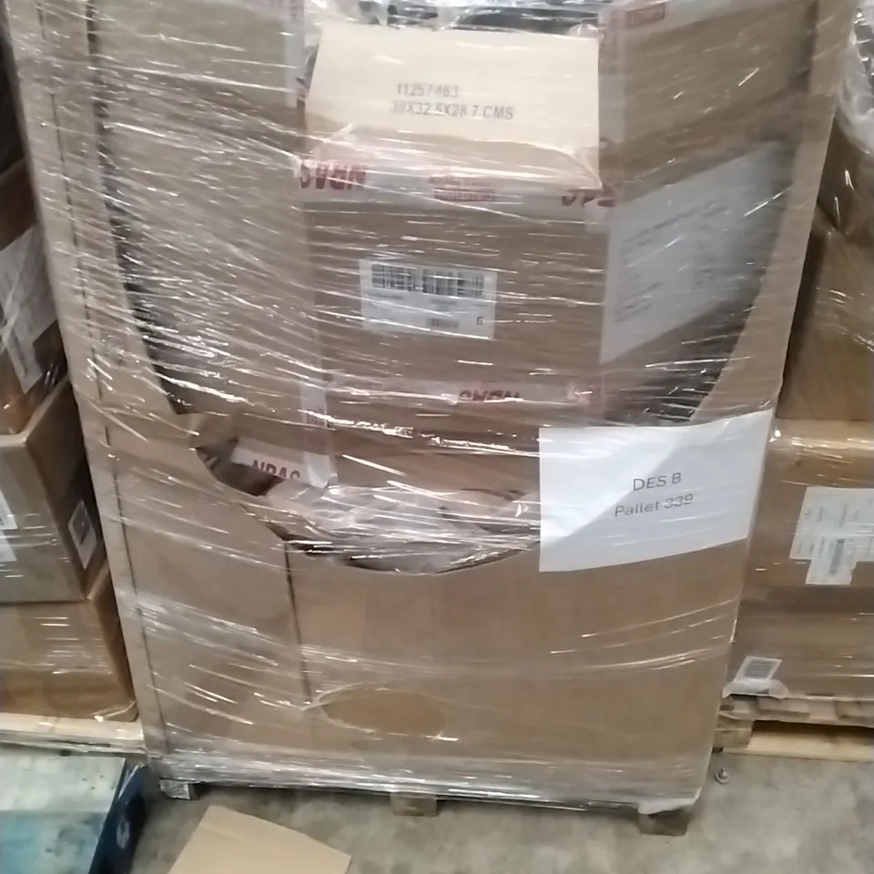 PALLET CONTAINING APPROXIMATELY 90 WOMEN'S DESIGNER CLOTHES WHICH INCLUDE; JD WILLIAMS COATS,TOPS ETC