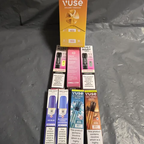 APPROXIMATELY 20 ASSORTED E-CIGARETTE & VAPING ITEMS IN VARIOUS BRANDS