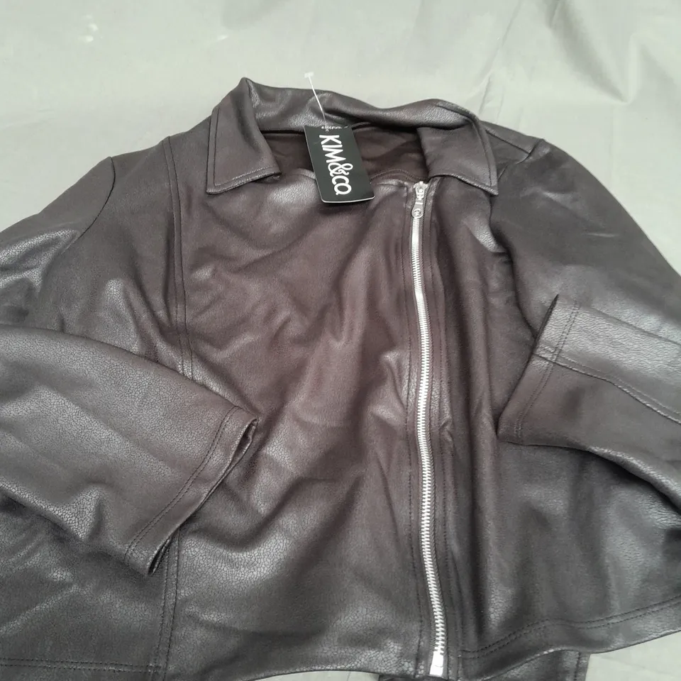 KIM&CO OFF BLACK ZIP UP JACKET - XL