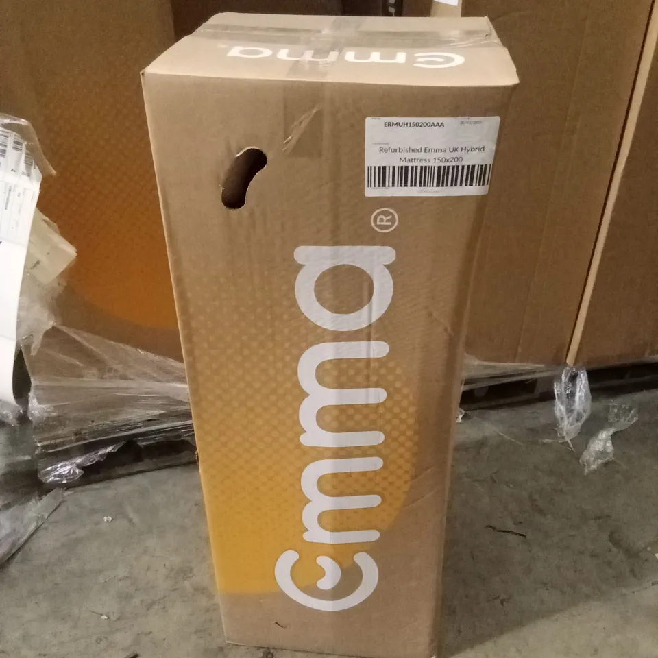 BOXED AND ROLLED MANUFACTURER REFURBISHED EMMA UK HYBRID MATTRESS 150 X 200CM (KING SIZE)