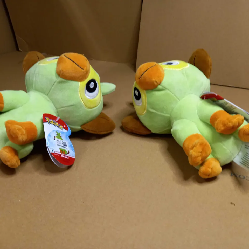 LOT OF APPROX 2 POKEMON PLUSH GROOKEY TOYS