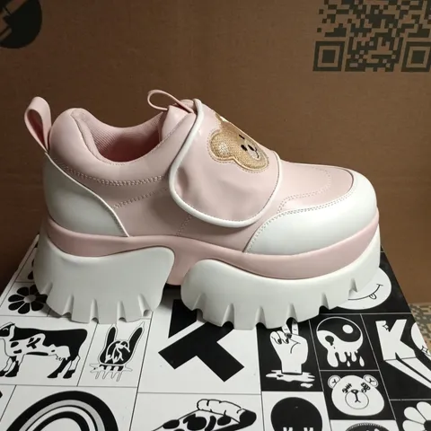 BOXED TEDDY SURA PINK VILUN PLATFORM TRAINERS – UK5