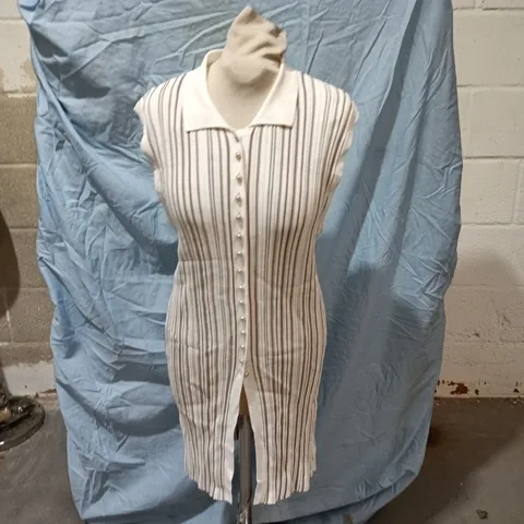 ZARA STRIPED KNIT DRESS WITH BUTTON FRONT (EUR M / USA M / MEX 28)