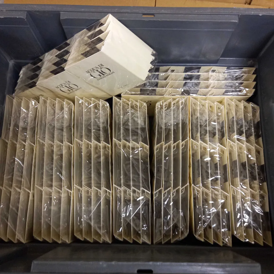 BOX OF APPROX 100 ACQUA DI GIO GIORGIO ARMANI EAU DE PARFUM SAMPLES