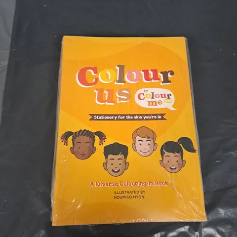 BOX OF APPROXIMATELY 125 COLOUR US BY COLOUR ME KIDS DIVERSE COLOURING BOOKS