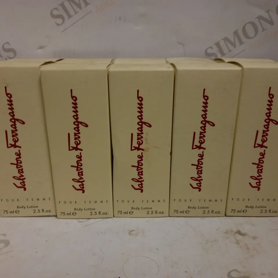 10 X 75ML SALVATORE FERRAGAMO POUR FEMME BODY LOTIONS