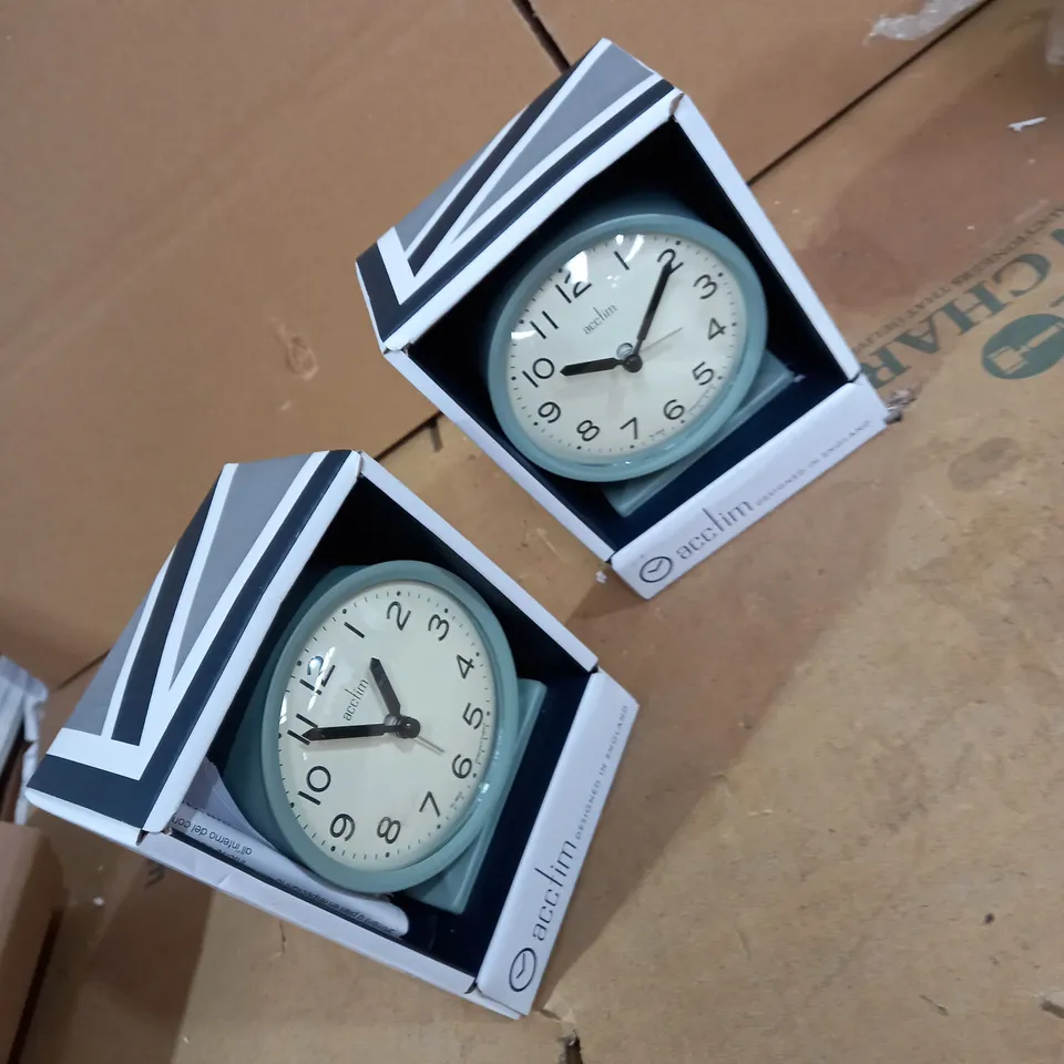 LOT OF 2 ACCTIM ALARM CLOCKS 