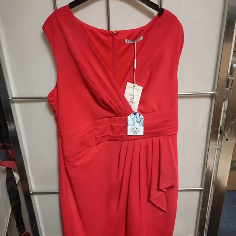 GINA BACCONI ORANGE DRESS SIZE 18 TAGGED
