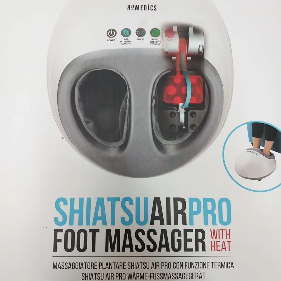 BOXED HOMEDICS SHIATSU AIR PRO FOOT MASSAGER WITH HEAT