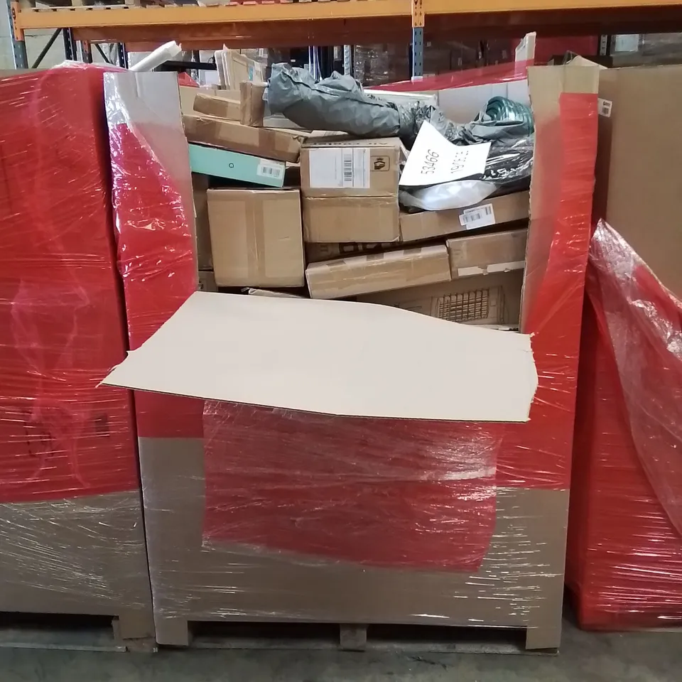 PALLET OF ASSORTED HOUSEHOLD GOODS AND PRODUCTS TO INCLUDE; HOUSEHOLD ITEMS ETC