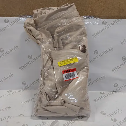 BAGGED KLOTHILDE LINEN WAFFLE 100% COTTON KING SIZE DUVET SET WITH 2 PILLOW CASES (1 ITEM)