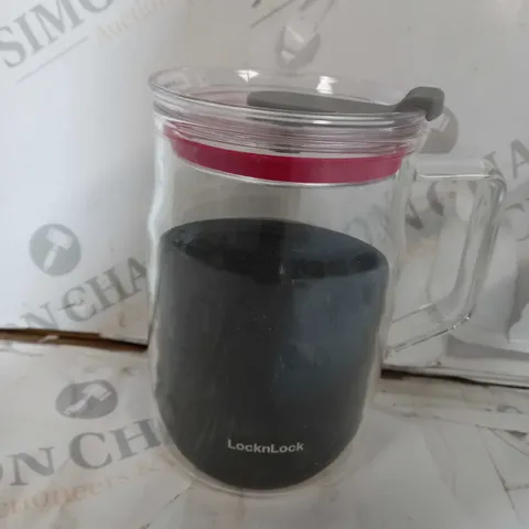 GLASS HANDLED MUG
