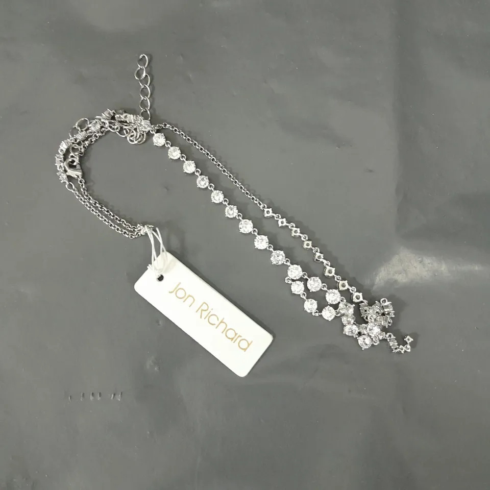 JON RICHARD RHODIUM PLATED CUBIC ZIRCONI BRACELET 