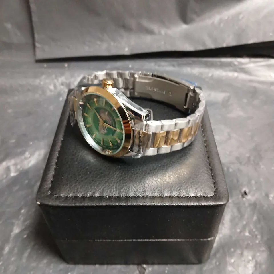 MENS ERNEST FERDINAND WATCH – GLOBAL DIAL – STAINLESS STEEL STRAP – 3ATM WATER RESISTANT - GIFT BOX