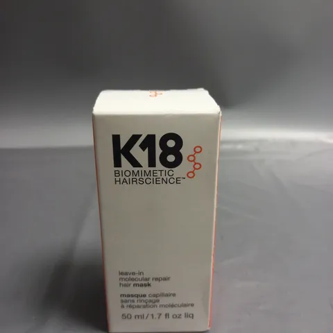 BOXED AND SEALED K18 LEAVE IN MOLECULAR REPAIR HAIR MASK 50ML