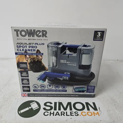 TOWER AQUJET PLUS SPOT PRO CARPET CLEANER – BOXED