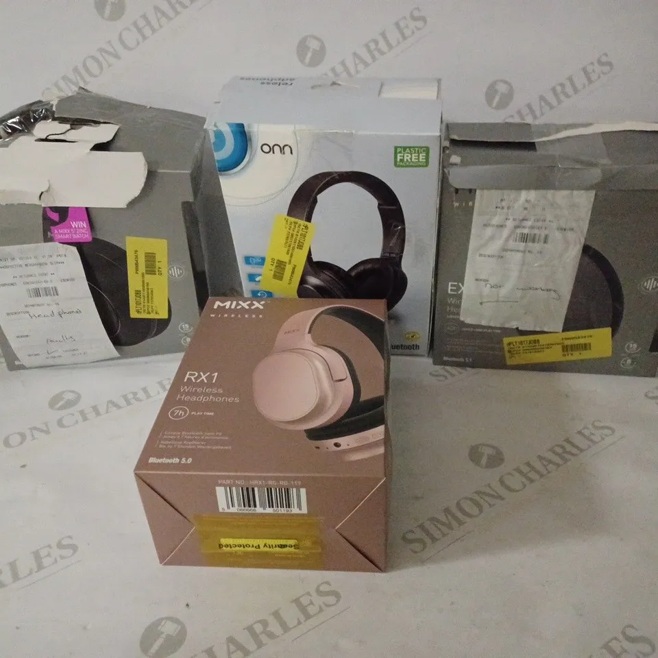 LOT OF 4 ASSORTED WIRELESS HEADPHONES