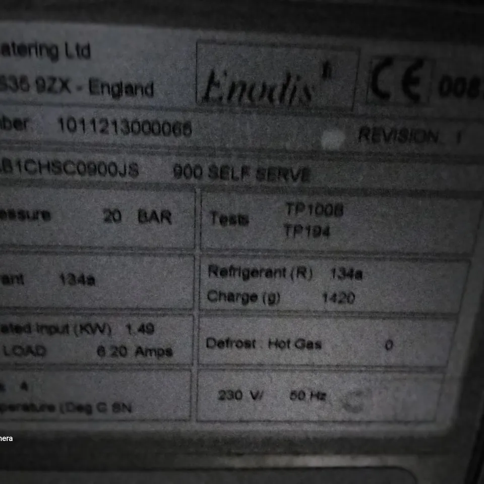 DELFIELD AB1CHSC0900JS DISPLAY FRIDGE 