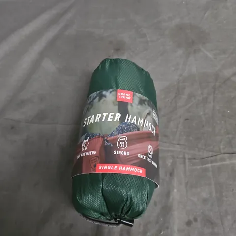 GRAND TRUNK STARTER HAMMOCK – GREEN (SINGLE)