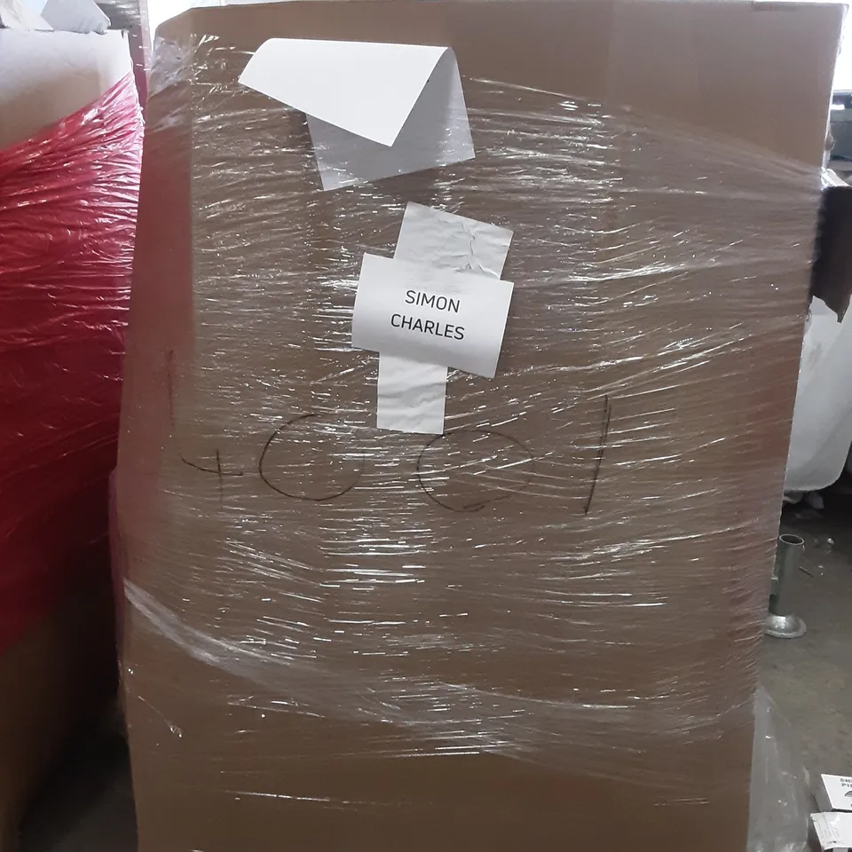 PALLET OF ASSORTED PRODUCTS INCLUDING ZULAY PIZZA PEEL, SHUANGYIN PILATES STUDIO, STAINLESS STEEL FAUCET, ADIDAS PREMIUM YOGA MAT, GREEN HOUSE COVER, ANGELSHIELD TOILET SEAT