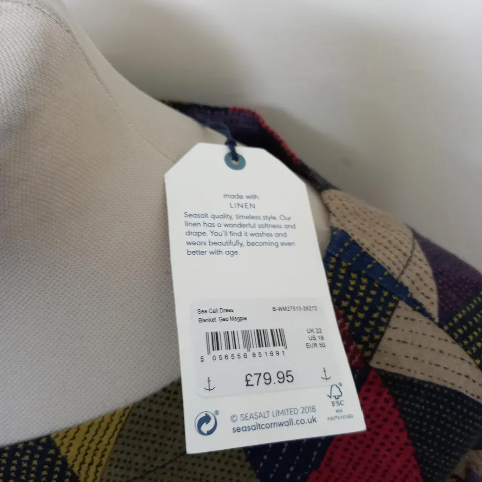 SEASALT CORNWALL SEA CALL DRESS SIZE 22